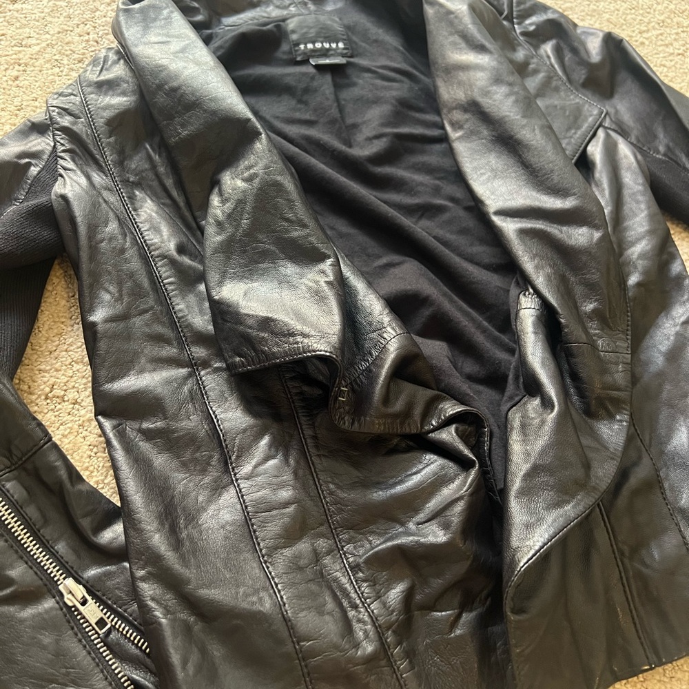 Trouv Real Leather Jacket - Small - image 4